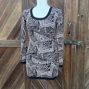 Material Girl Black and Pink  Knit Mini Dress S